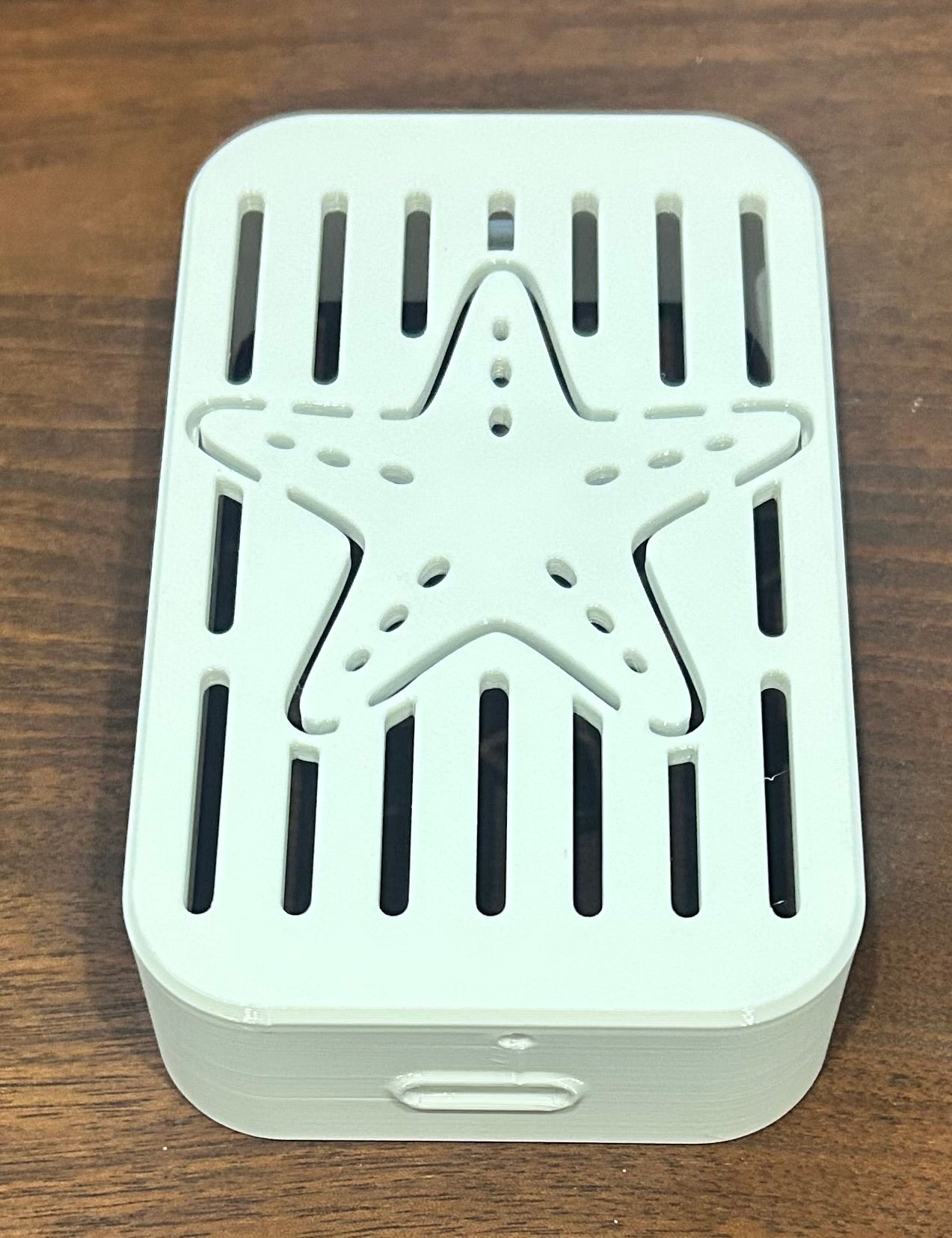 Starfish decorative gutter spout cover, nautical downspout end cap for seaside houses by Coastal Spouts.