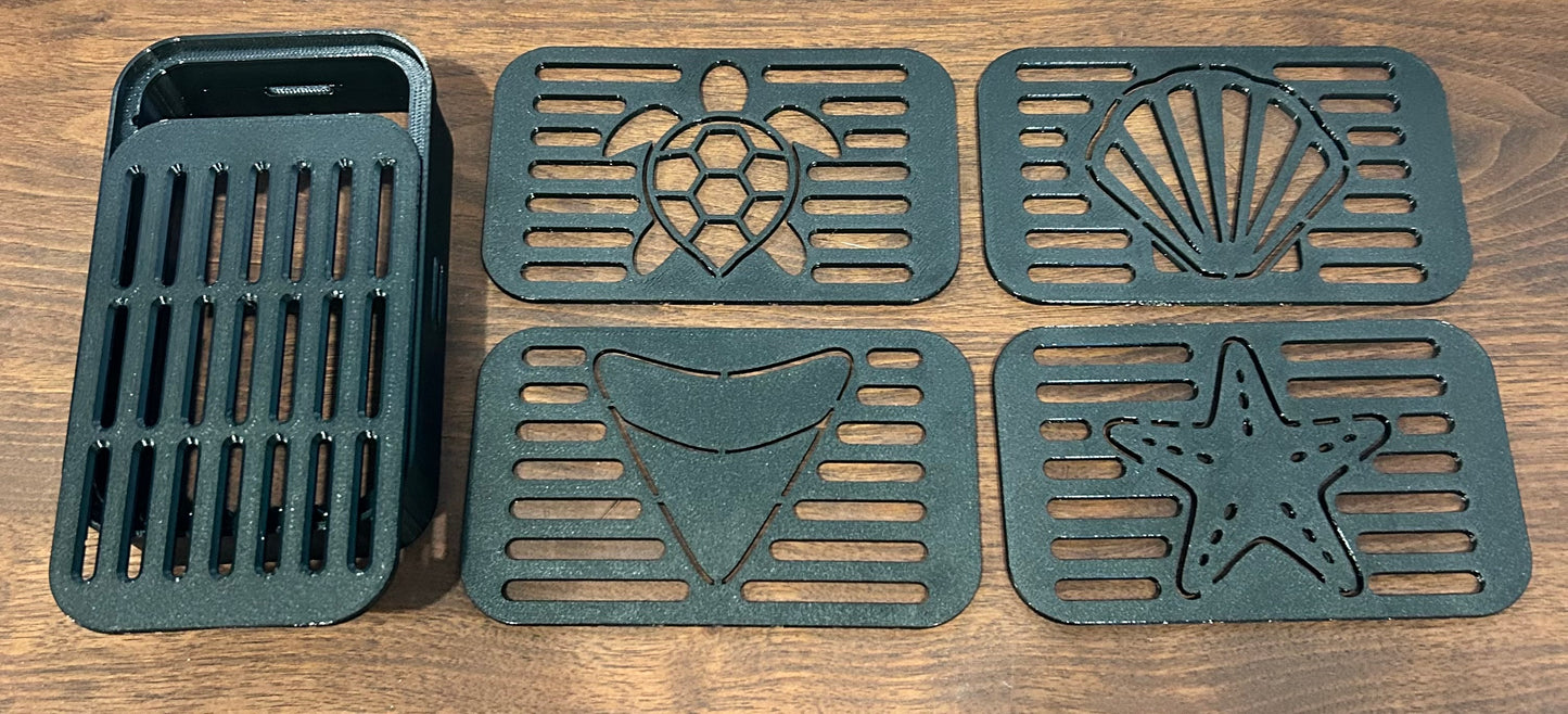 Coastal Spouts 3x4 Base Faceplate Kit & 4 Custom Snap-On Faceplates – The Ultimate Coastal Starter Pack