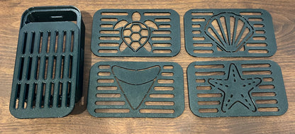Coastal Spouts 3x4 Base Faceplate Kit & 4 Custom Snap-On Faceplates – The Ultimate Coastal Starter Pack