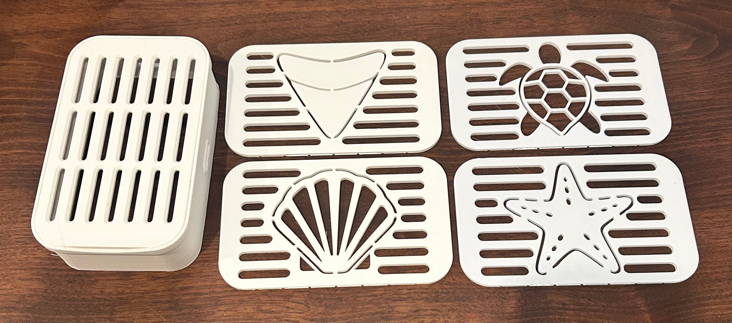 Coastal Spouts 3x4 Base Faceplate Kit & 4 Custom Snap-On Faceplates – The Ultimate Coastal Starter Pack