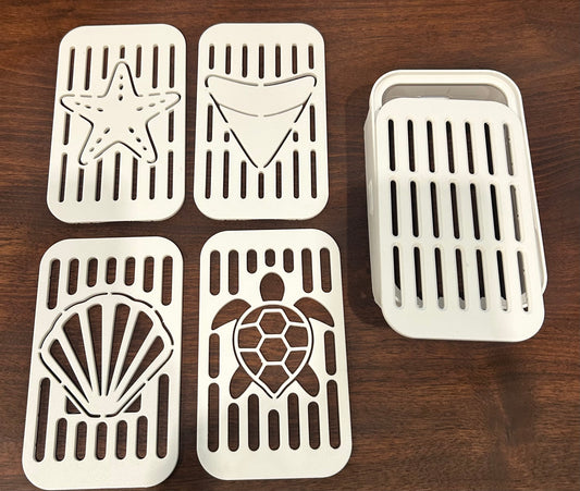 Coastal Spouts 3x4 Base Faceplate Kit & 4 Custom Snap-On Faceplates – The Ultimate Coastal Starter Pack